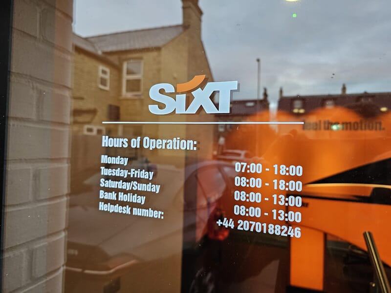An image of the SIXT window and door graphics.